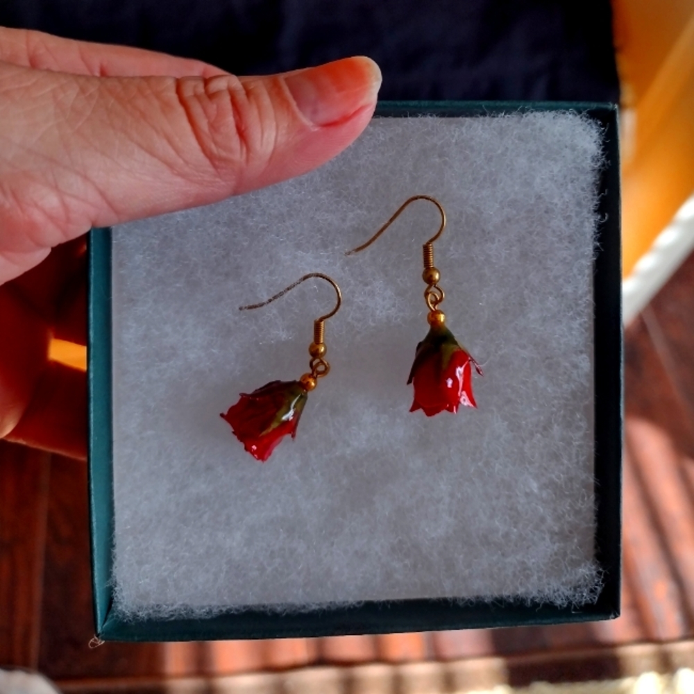 Mini Rose Bud Earrings
